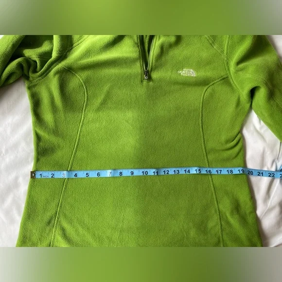 The North Face 1/4 zip pullover  green  size large (runs small) EUC - Picture 4 of 7